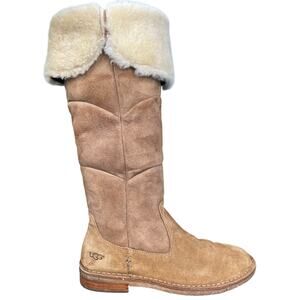 UGG Sibley Tan Suede OTK Shearling Lined Winter Boot Size US 9.5